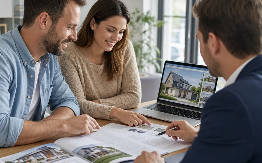 Prefab woningprijzen vergelijken: catalogi, offertes en technische omschrijvingen Stel vergelijkt prefab woningprijzen en woningcatalogi met een adviseur – prefab woning met prijs transparant berekenen