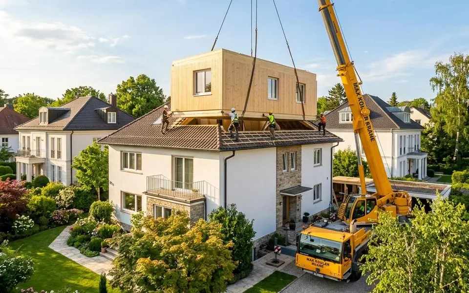 Prefab optopping: een voorgefabriceerde houten verdieping op een bestaande woning – woonruimte uitbreiden bij bestaande bouw 2026 Prefab optopping: een voorgefabriceerde houten verdieping op een bestaande woning – woonruimte uitbreiden bij bestaande bouw 2026