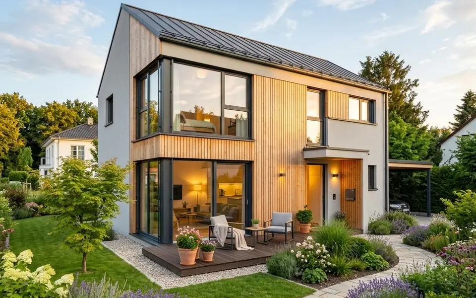 Compacte prefab woning: kleine nieuwbouw met strakke gevel, terras en onderhoudsvriendelijke tuin – prijzen 2026 Compacte prefab woning: kleine nieuwbouw met strakke gevel, terras en onderhoudsvriendelijke tuin – prijzen 2026