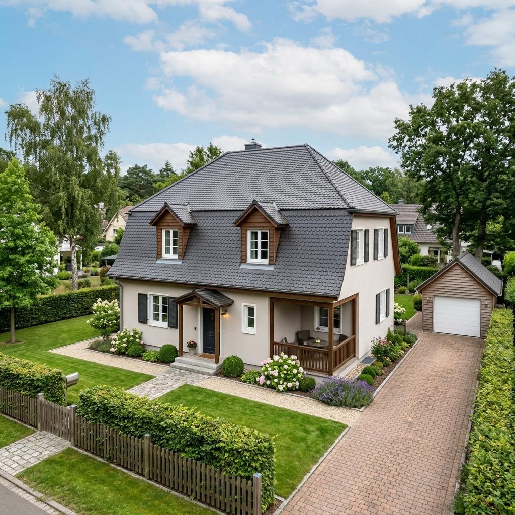 Landhuis Landhaus Eichenweg 156 van Albert Haus met mansardedak — prefab woning van 156 m²