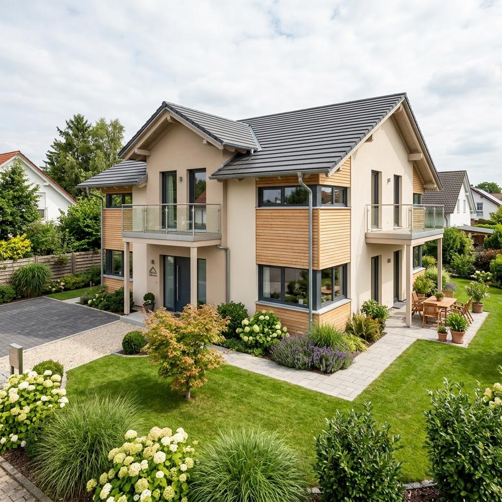 Meergeneratiewoning Generation 165 van Albert Haus met zadeldak — prefab woning van 165 m²