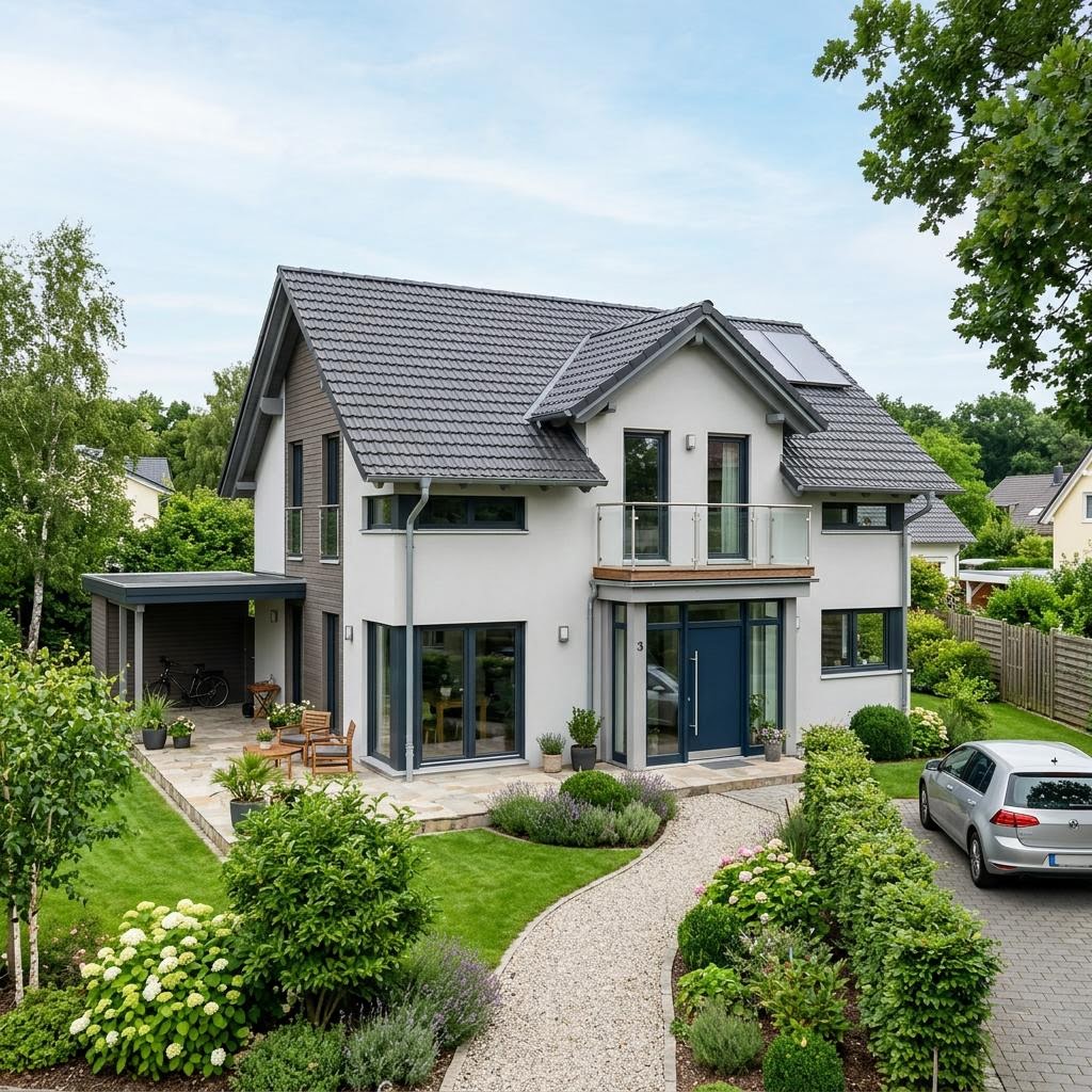 Casco prefab woning Home 3 van allkauf haus met zadeldak — prefab woning van 137 m²