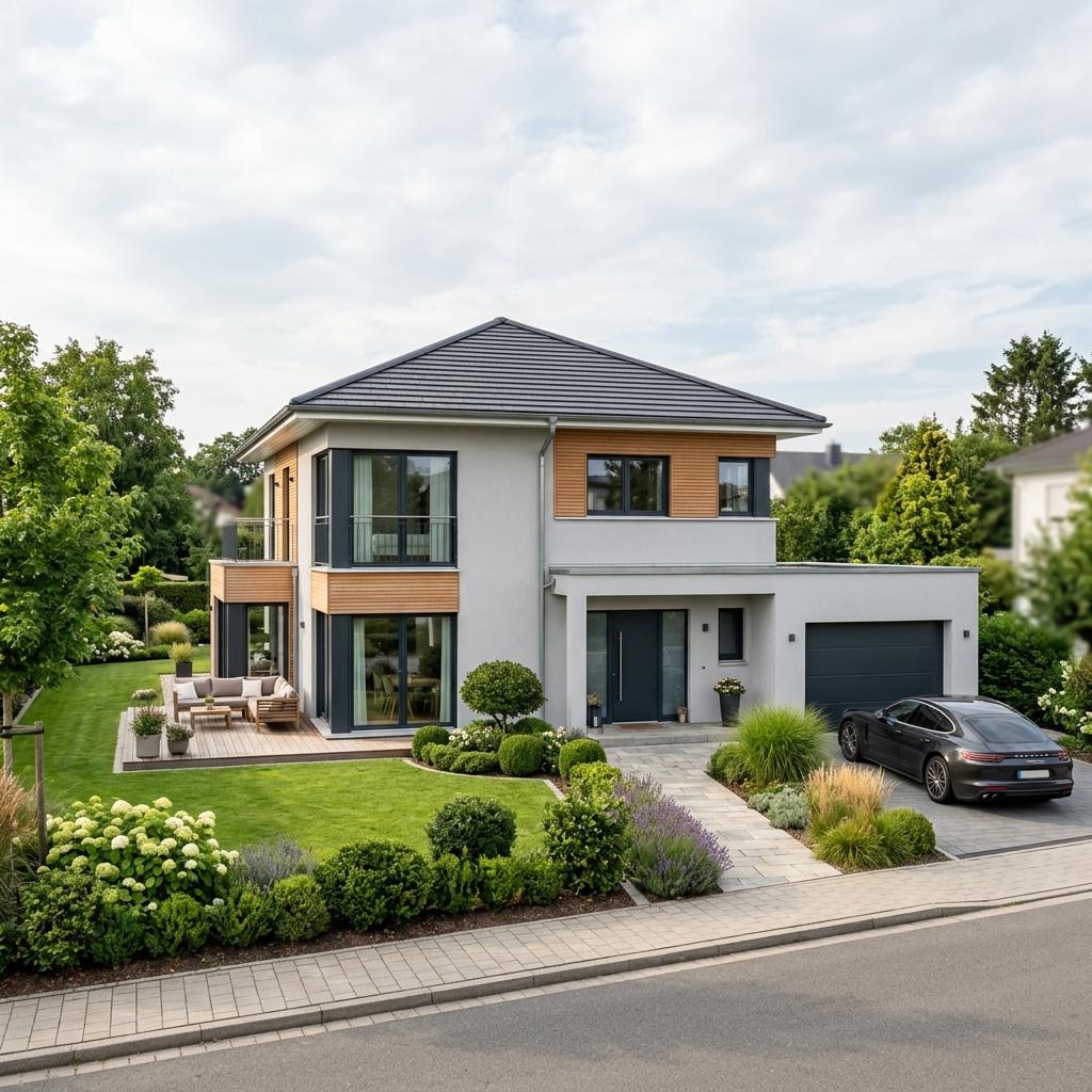 Luxevilla City Villa 190 van ARGE-HAUS met schilddak — prefab woning van 190 m²