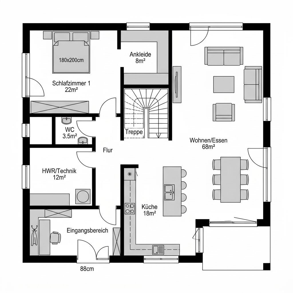 Plattegrond City Life 158 van Bien-Zenker — 158 m², 5 kamers