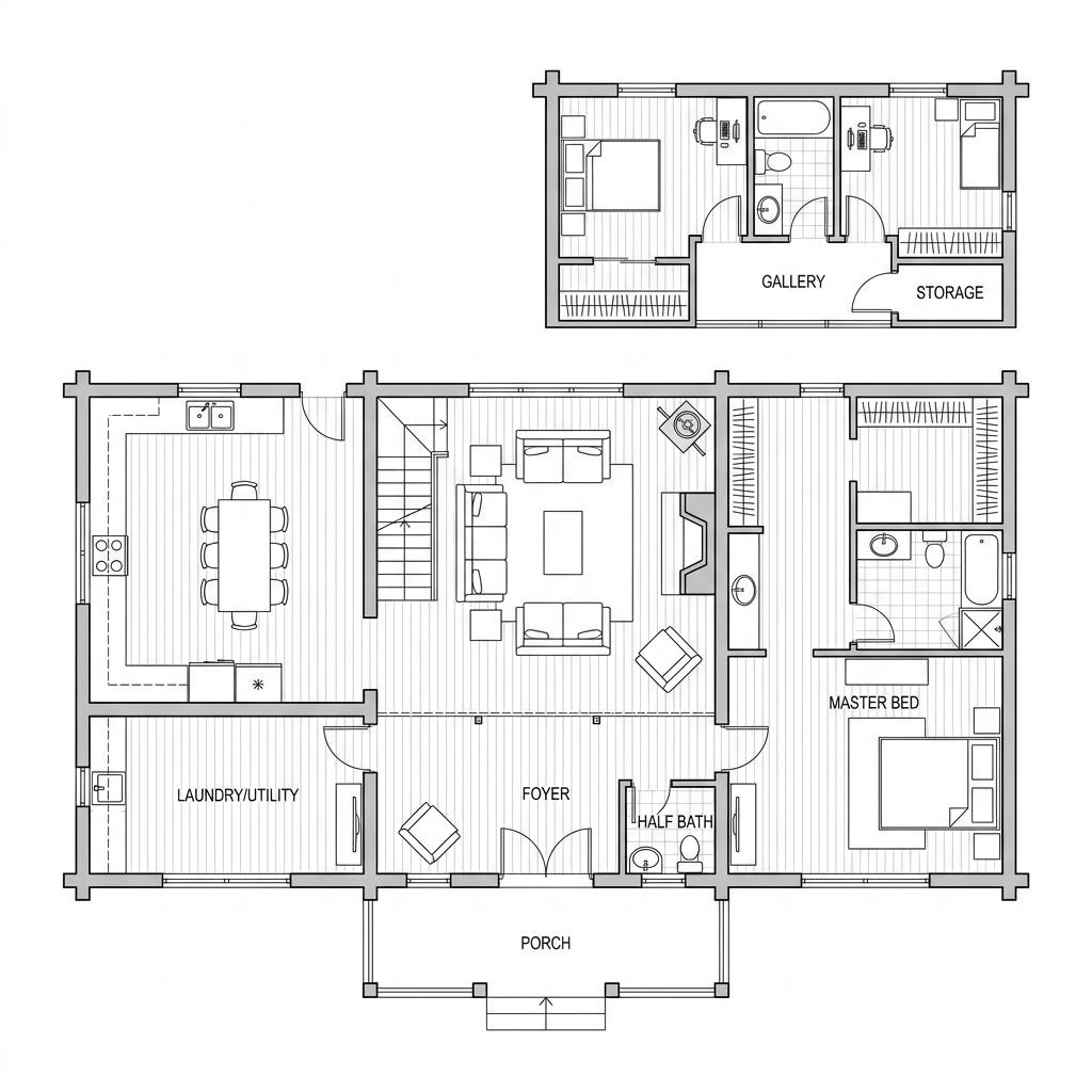 Plattegrond Espoo 108 van LéonWood — 163 m², 3 kamers