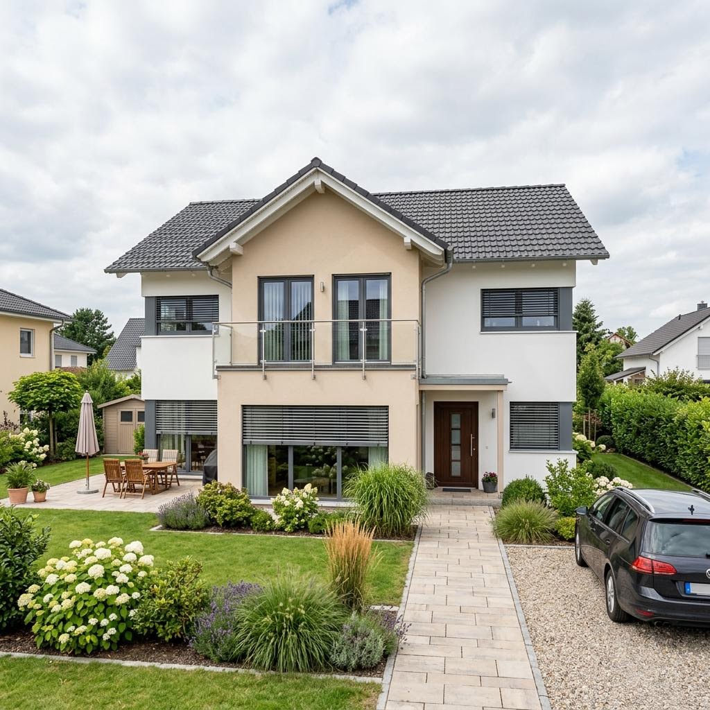 Eengezinswoning Jedermann XL-Klassik van Büdenbender Hausbau met zadeldak — prefab woning van 160 m²