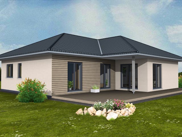 Bungalow Bungalow 113 van Suckfüll Energiesparhaus met schilddak — prefab woning van 113 m²