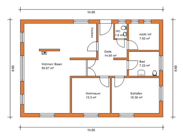 Plattegrond Bunganlow 328 met prijs – 112 m² Bungalow