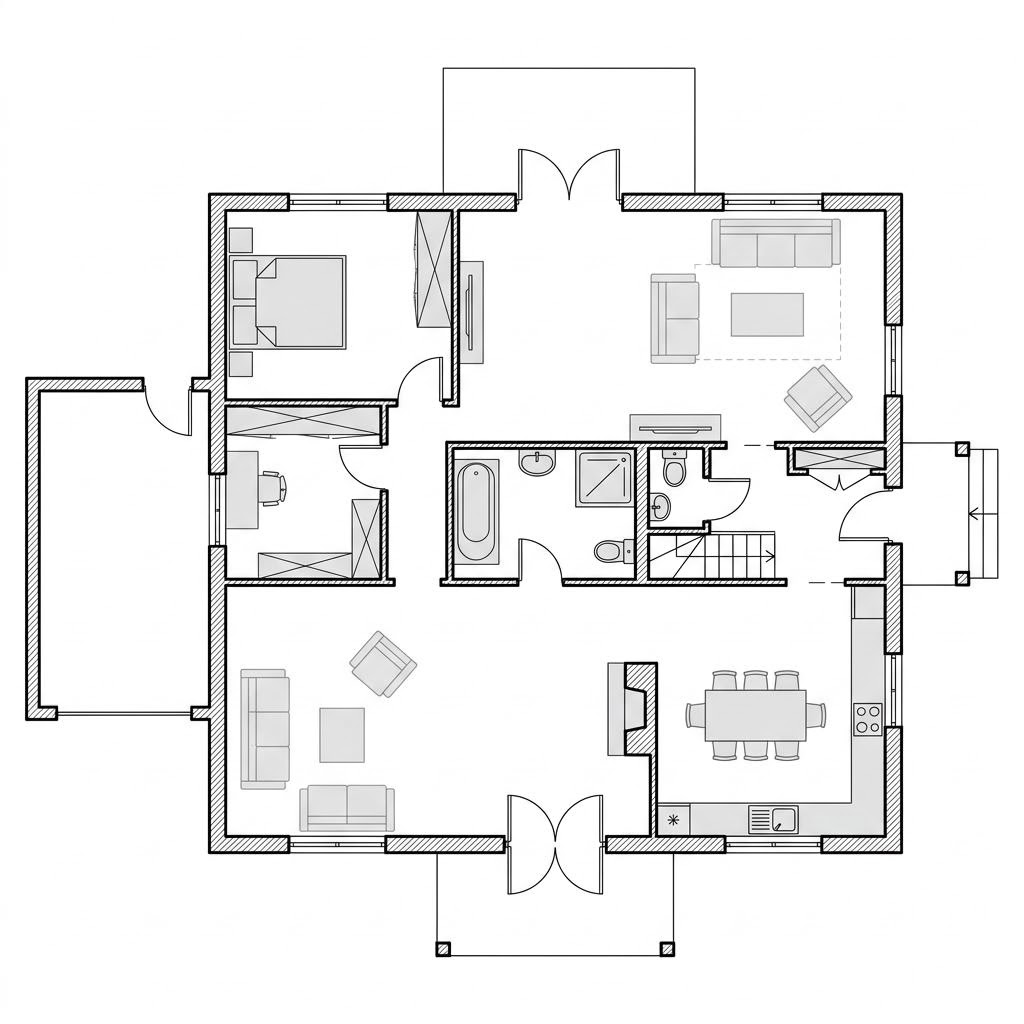 Plattegrond Landhof 125 van Danhaus — 125 m², 4 kamers
