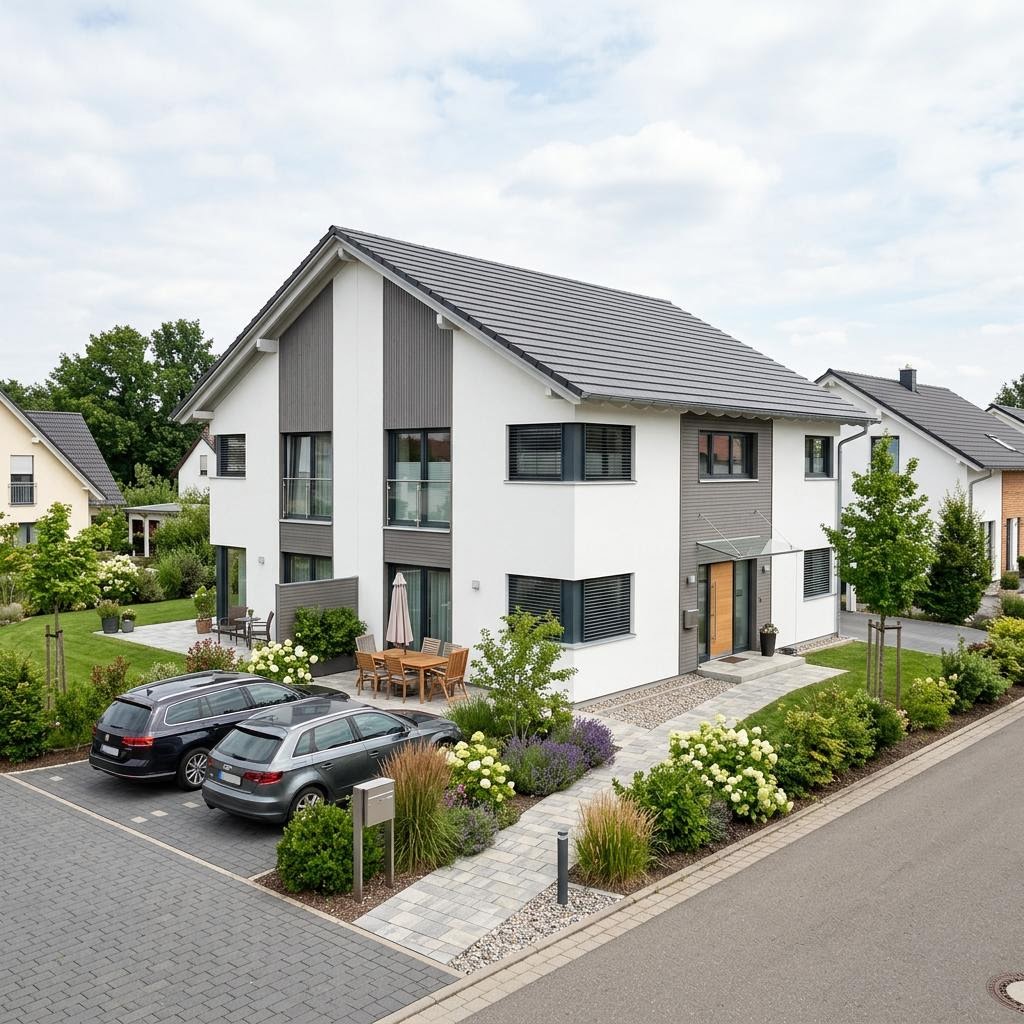Meergeneratiewoning Familienhaus 210 van Danhaus met zadeldak — prefab woning van 210 m²