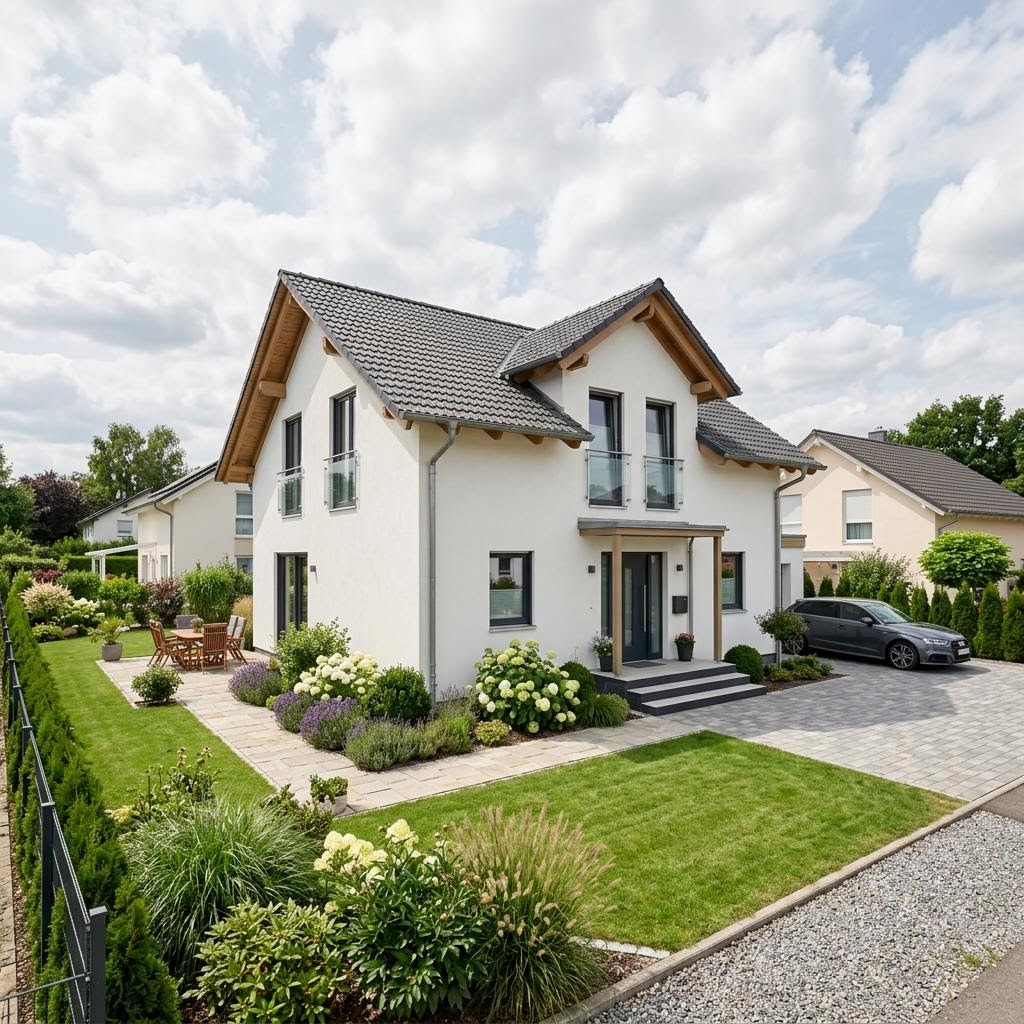 Casco prefab woning Family 145 van Danwood met zadeldak — prefab woning van 145 m²