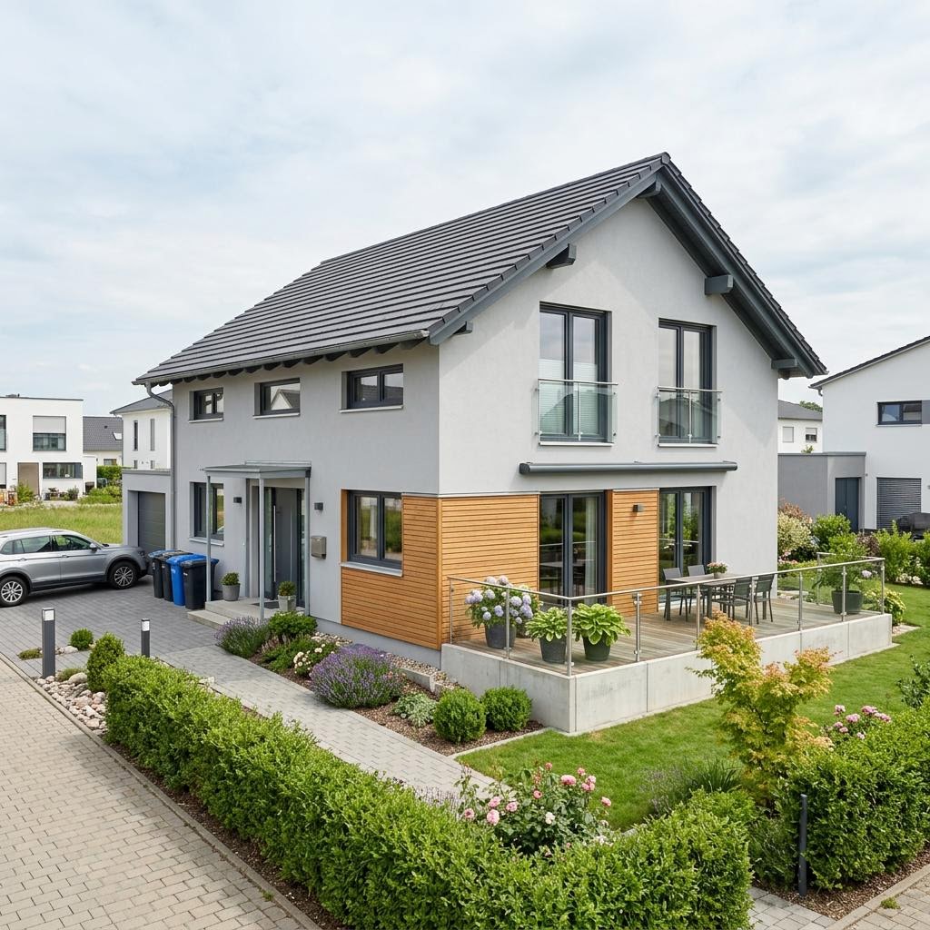 Casco prefab woning Family 157 V2 van Danwood met zadeldak — prefab woning van 157 m²