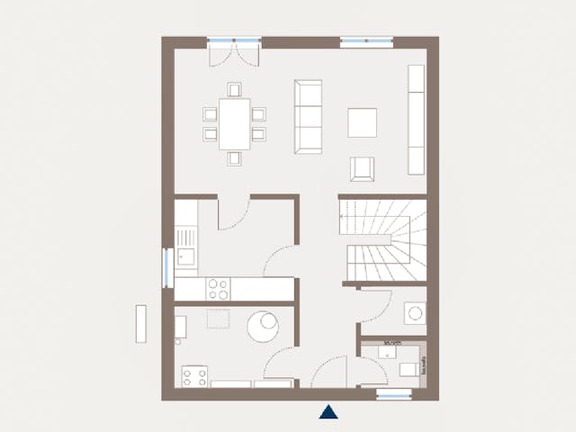 Plattegrond Double 10 met prijs – 123 m² Doppelhaus