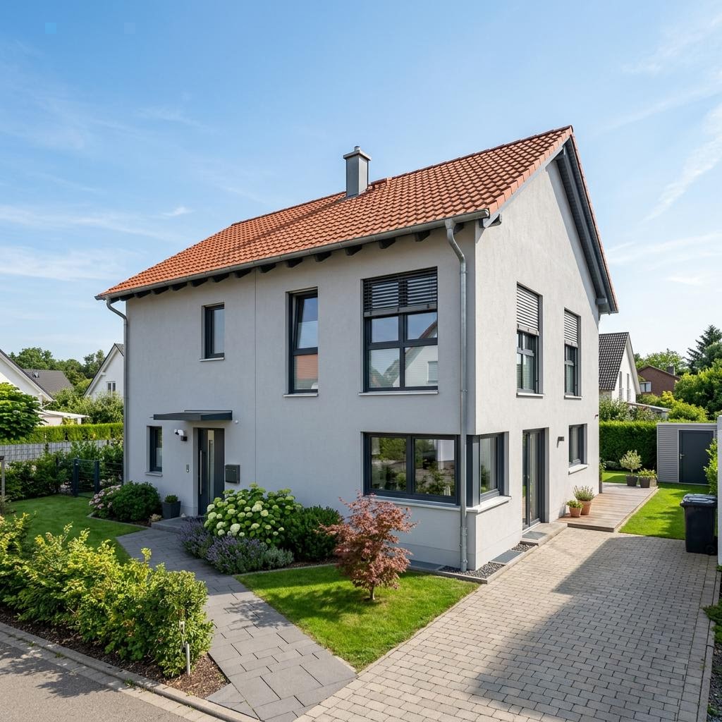 Twee-onder-een-kapwoning DH Aura 125 van Town & Country Haus met zadeldak — prefab woning van 125 m²