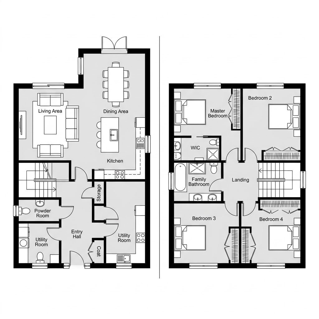 Plattegrond EVOLUTION 143 V5 van Bien-Zenker — 146 m², 5 kamers