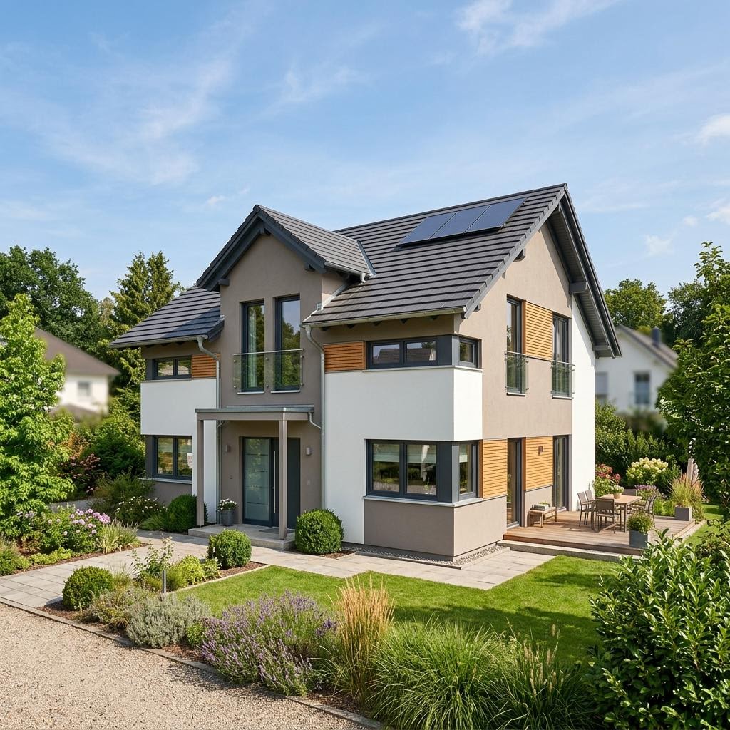 Eengezinswoning MEDLEY 3.0 300 B van FingerHaus met zadeldak — prefab woning van 140 m²
