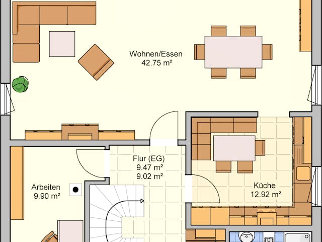 Plattegrond Neunkhausen met prijs – 133 m² Einfamilienhaus