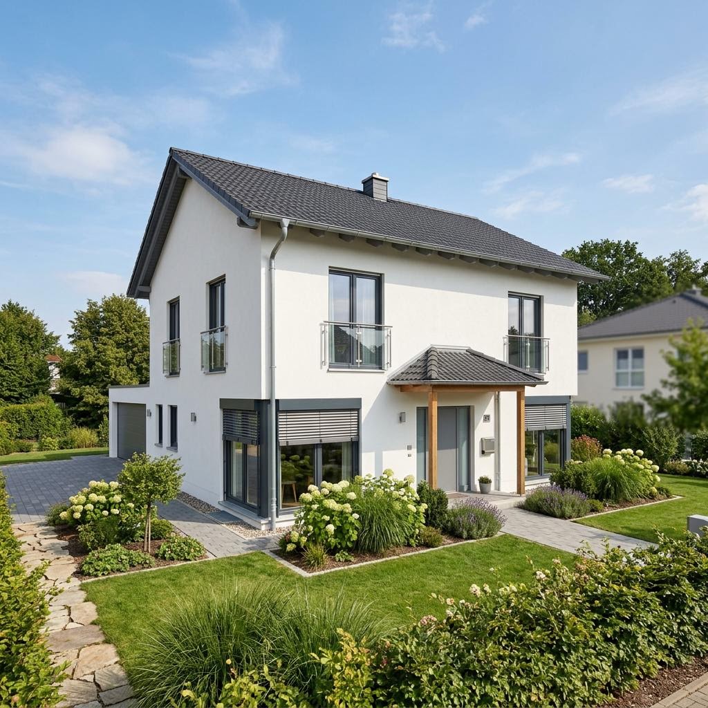 Eengezinswoning Aktionshaus Mailand van Heinz von Heiden Massivhäuser met zadeldak — prefab woning van 128 m²
