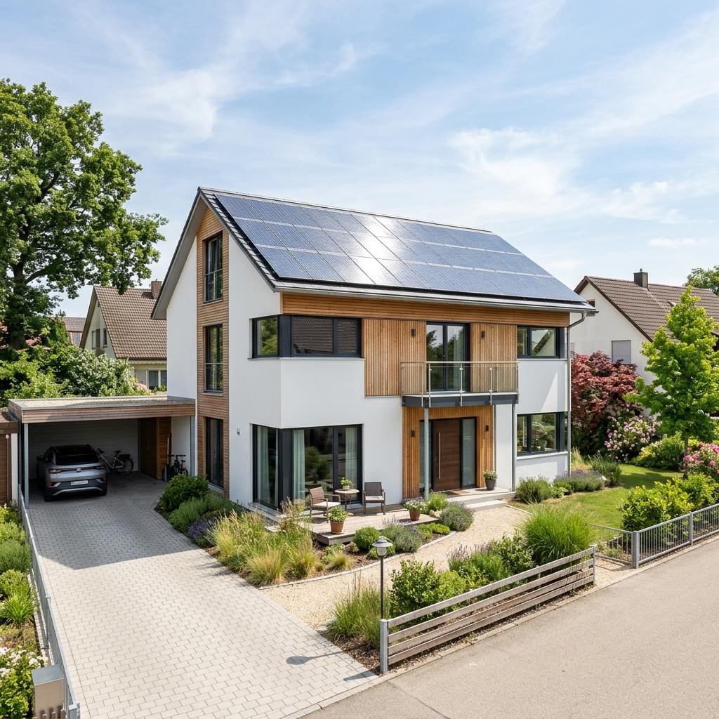 Eengezinswoning Concept 2.1 van KAMPA met zadeldak — prefab woning van 129 m²