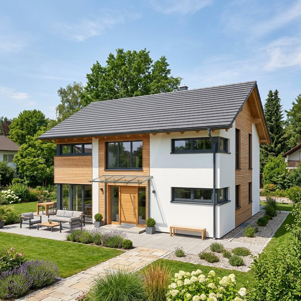 Eengezinswoning Selection-E 126 E1 van Schwabenhaus met zadeldak — prefab woning van 126 m²