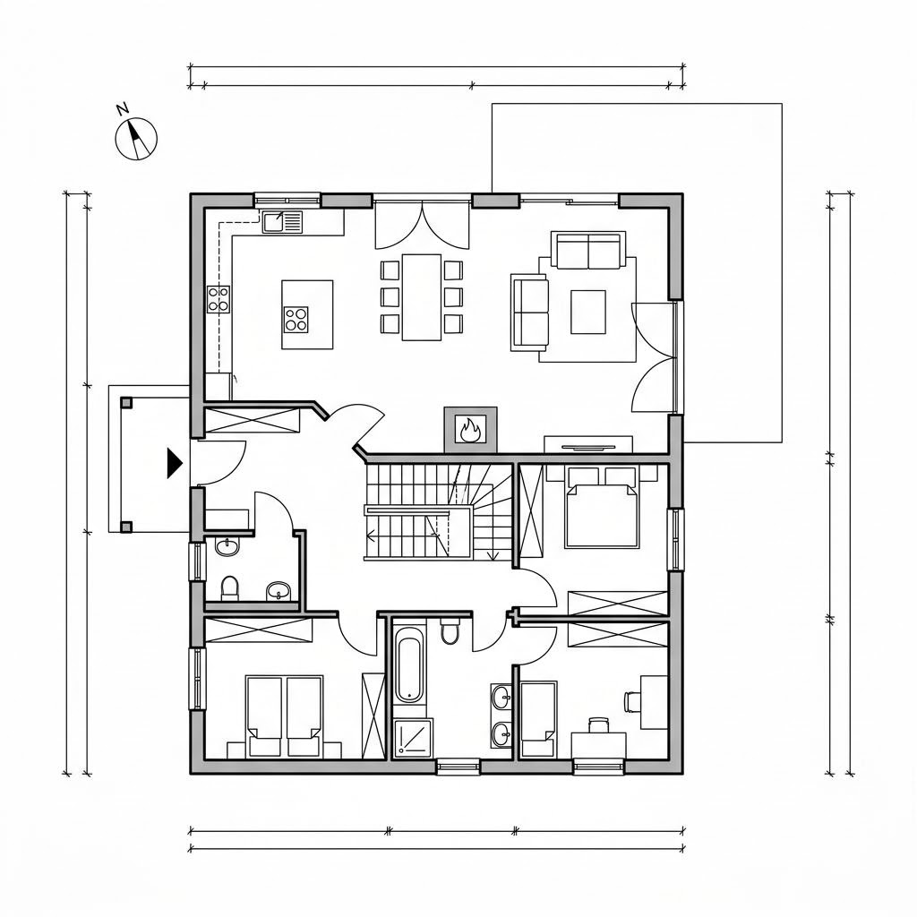 Plattegrond Selection-E 126 E1 van Schwabenhaus — 126 m², 4 kamers