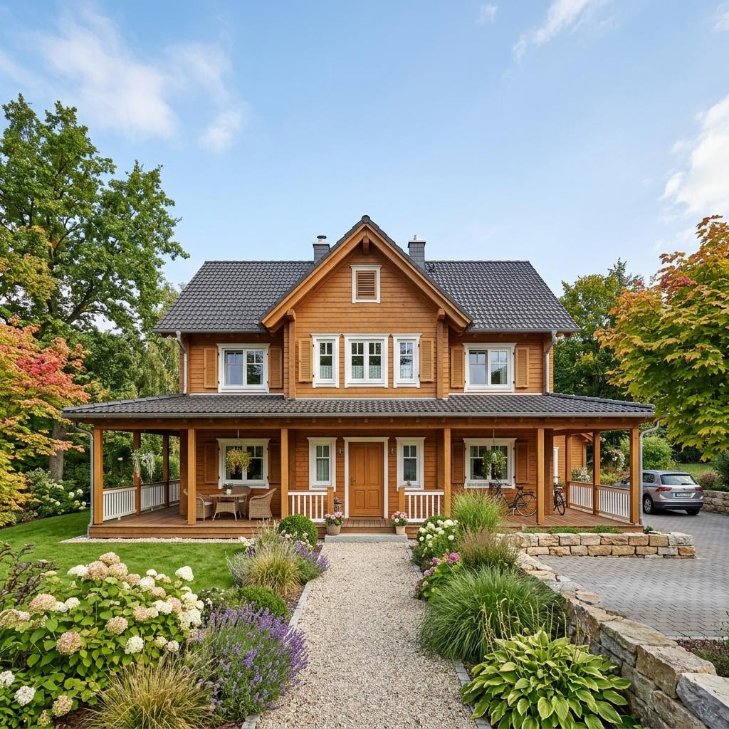 Amerikaanse woning American Dream van Stommel Haus met zadeldak — prefab woning van 160 m²