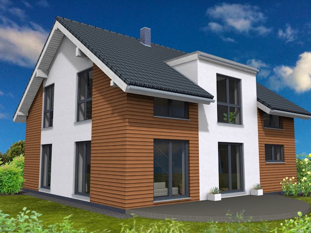 Eengezinswoning Lifestyle 179 van Suckfüll Energiesparhaus met zadeldak — prefab woning van 168 m²