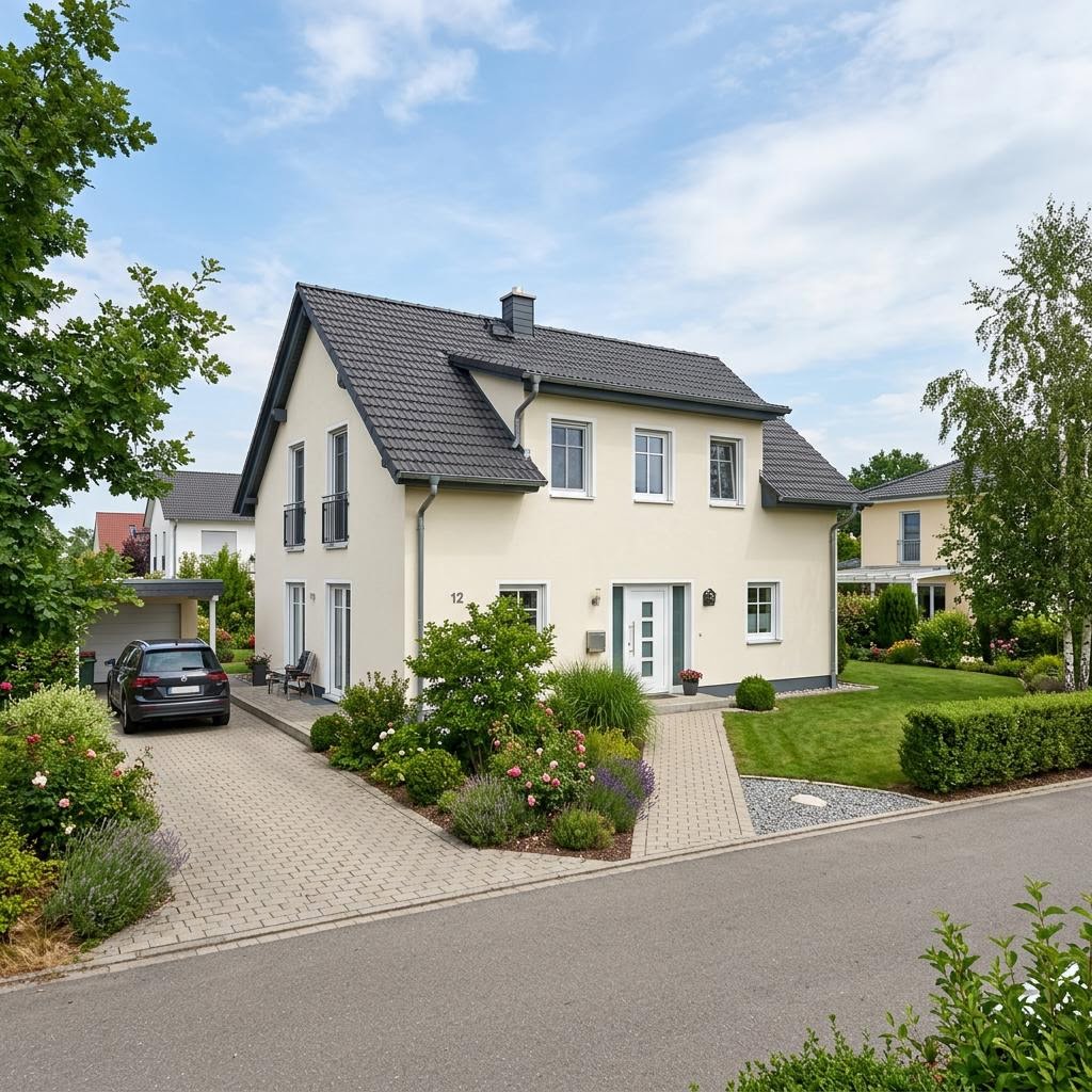 Eengezinswoning Flair 125 van Town & Country Haus Deutschland met zadeldak — prefab woning van 125 m²