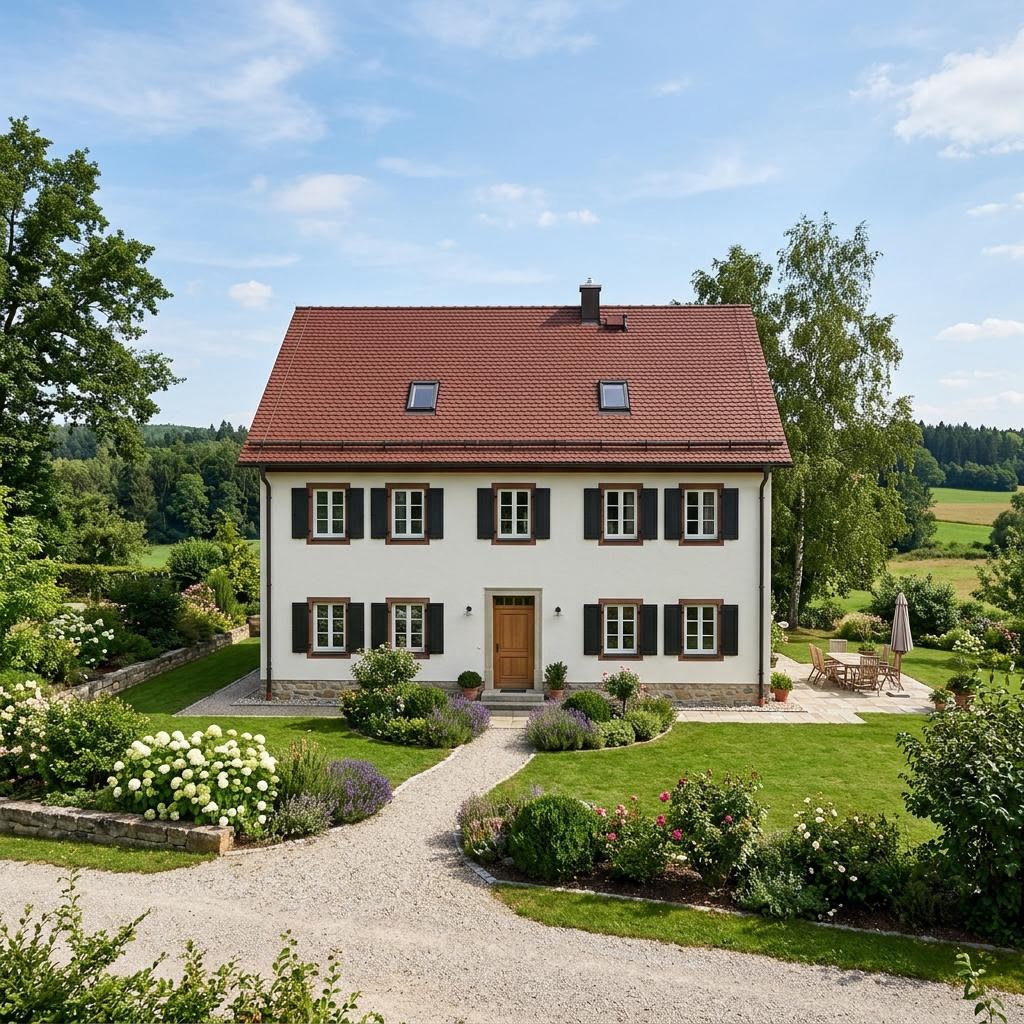 Landhuis Landhaus Classic van Wagener Systemhausbau met zadeldak — prefab woning van 140 m²