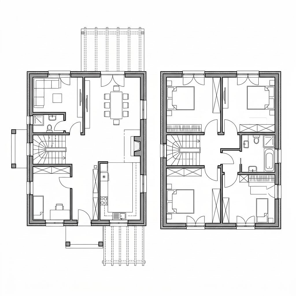 Plattegrond Landhaus Classic van Wagener Systemhausbau — 140 m², 5 kamers