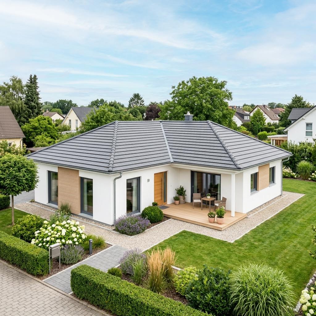 Bungalow Bungalow Walm 108 van ELK Haus met schilddak — prefab woning van 108 m²