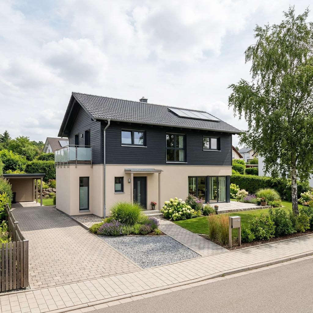 Compacte woning Kompakt 98 van ELK Haus met zadeldak — prefab woning van 98 m²