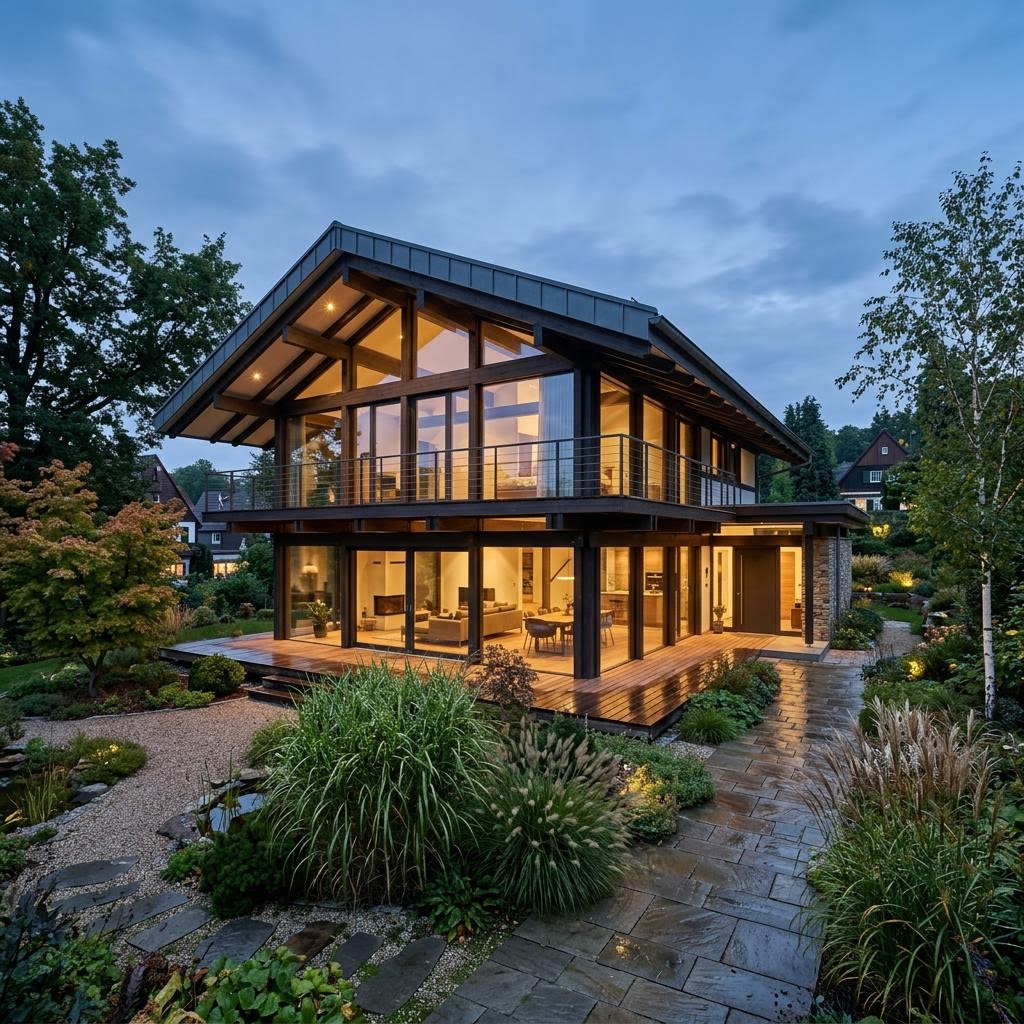 Vakwerkhuis ART 4 van HUF HAUS met zadeldak — prefab woning van 197 m²