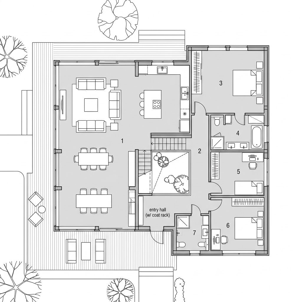 Plattegrond ART 4 van HUF HAUS — 197 m², 5 kamers