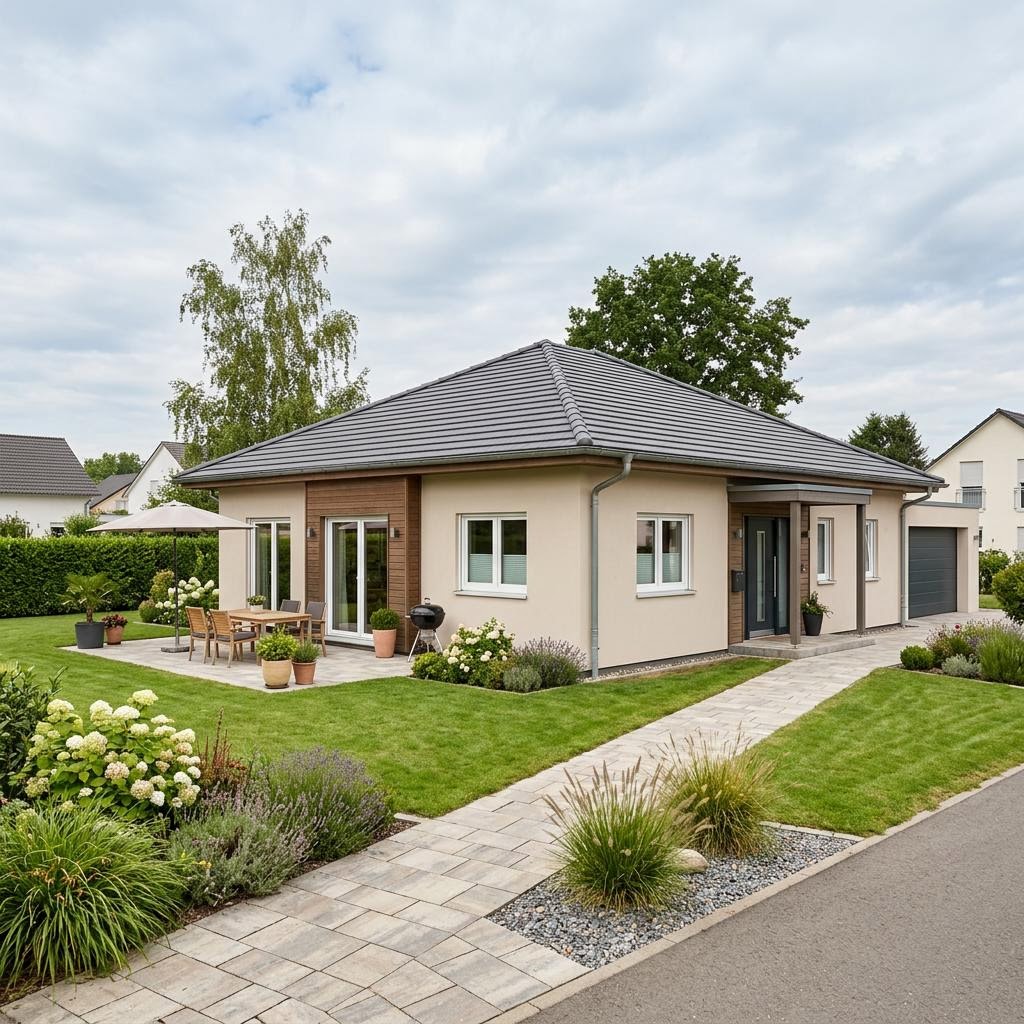Bungalow VIO Bungalow 110 van FingerHaus met schilddak — prefab woning van 110 m²