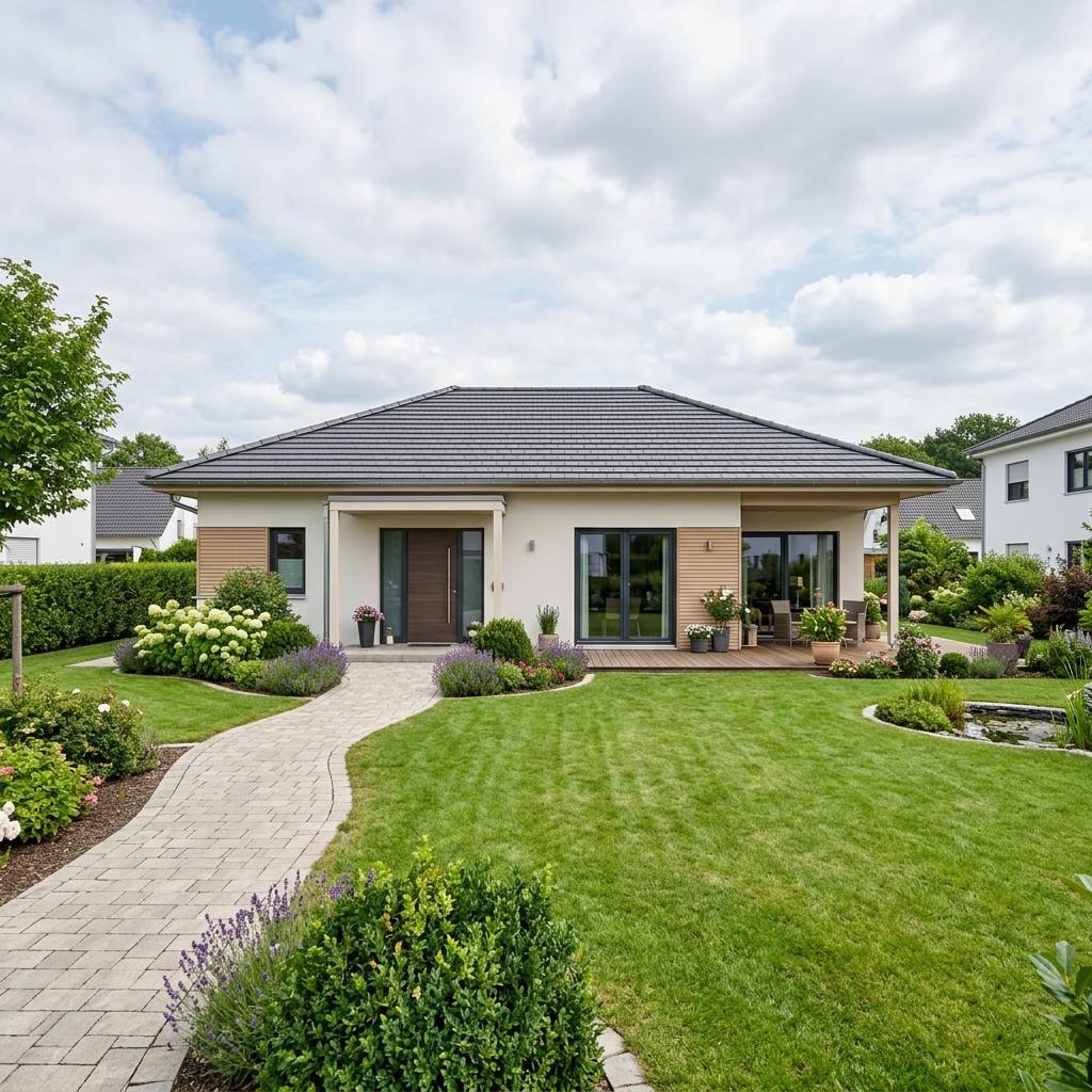 Bungalow VIO Bungalow 128 van FingerHaus met schilddak — prefab woning van 128 m²