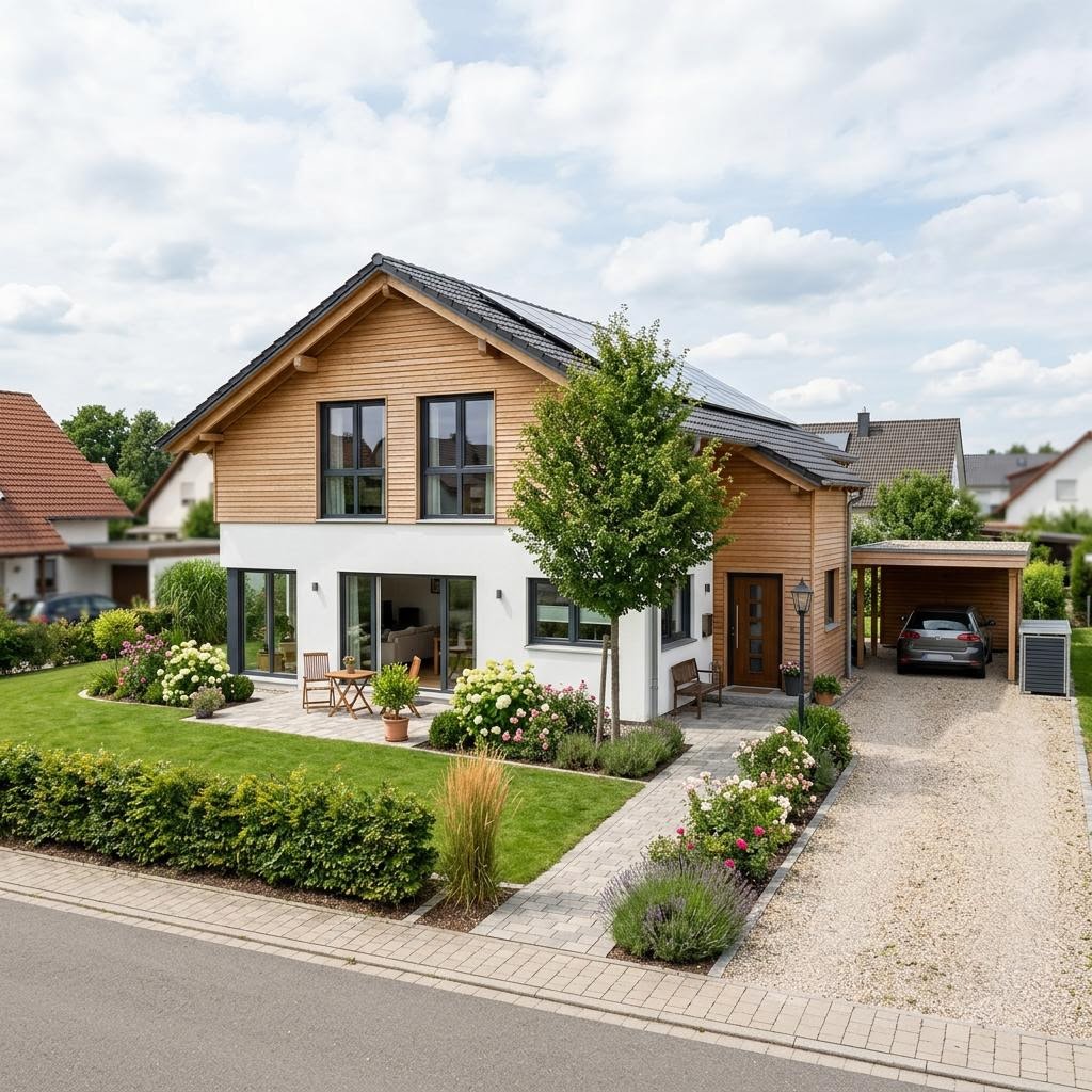 Eengezinswoning Satteldach 128 van FischerHaus met zadeldak — prefab woning van 128 m²