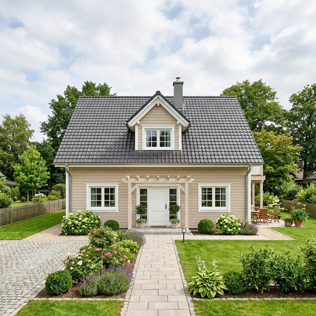 Amerikaanse woning Cape Cod 134 van Greenville met zadeldak — prefab woning van 134 m²