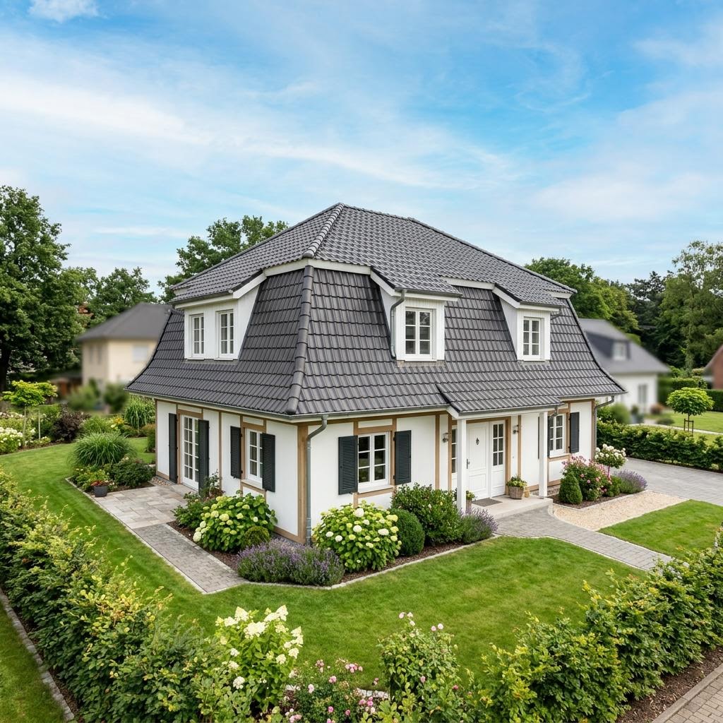 Landhuis Landhaus Rosenhof 148 van GUSSEK HAUS met mansardedak — prefab woning van 148 m²