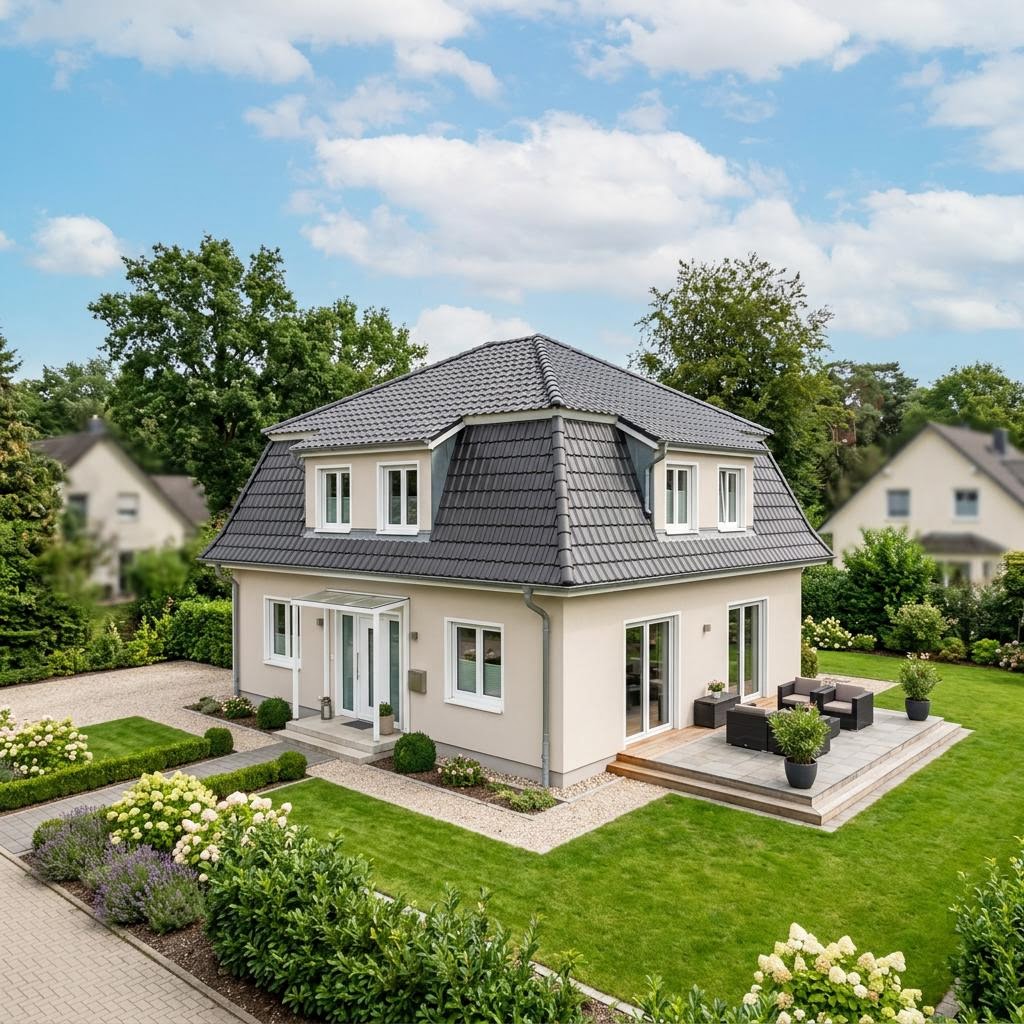 Stadsvilla Villa Mansarde 160 van GUSSEK HAUS met mansardedak — prefab woning van 160 m²