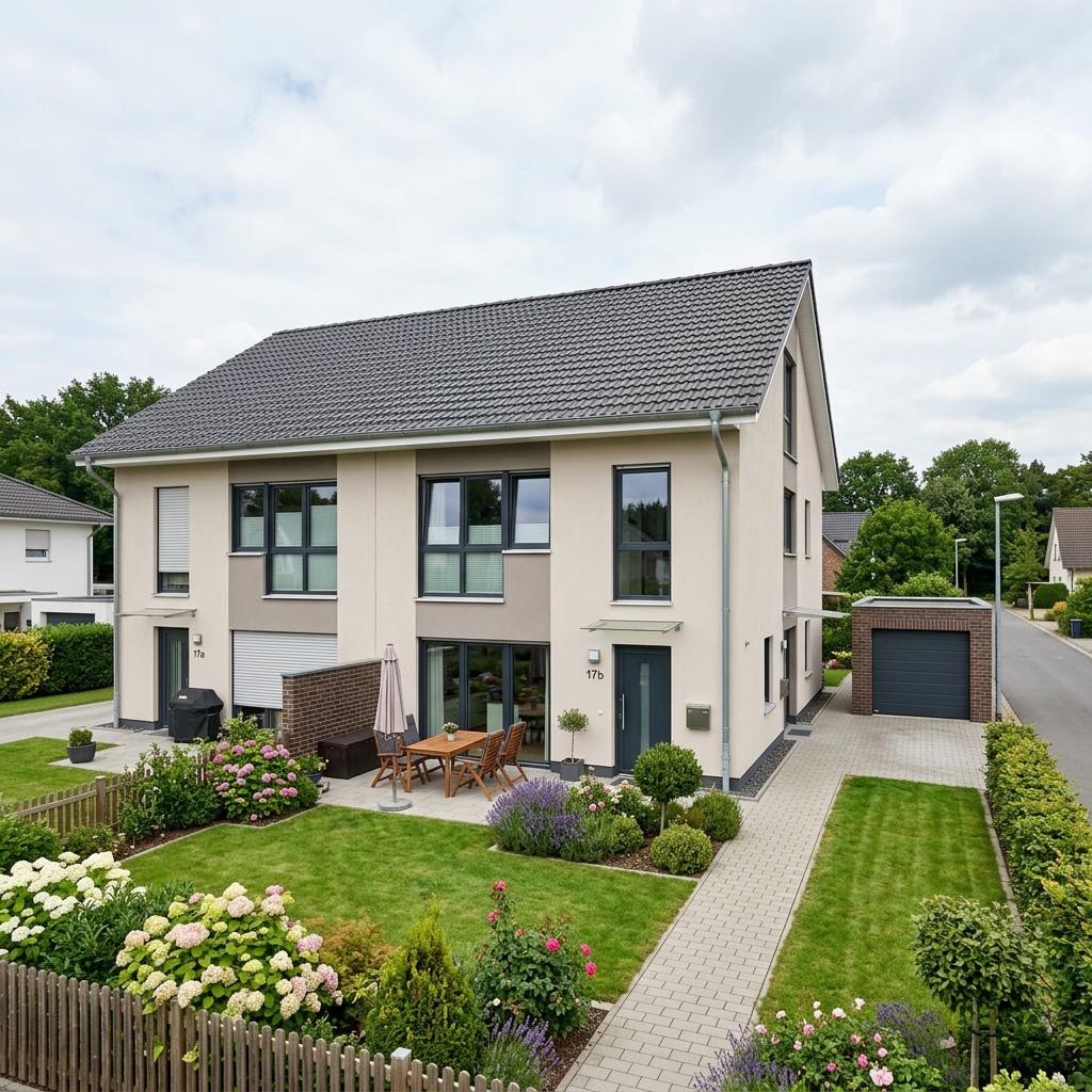 Twee-onder-een-kapwoning Doppelhaus Bravos van Heinz von Heiden met zadeldak — prefab woning van 128 m²