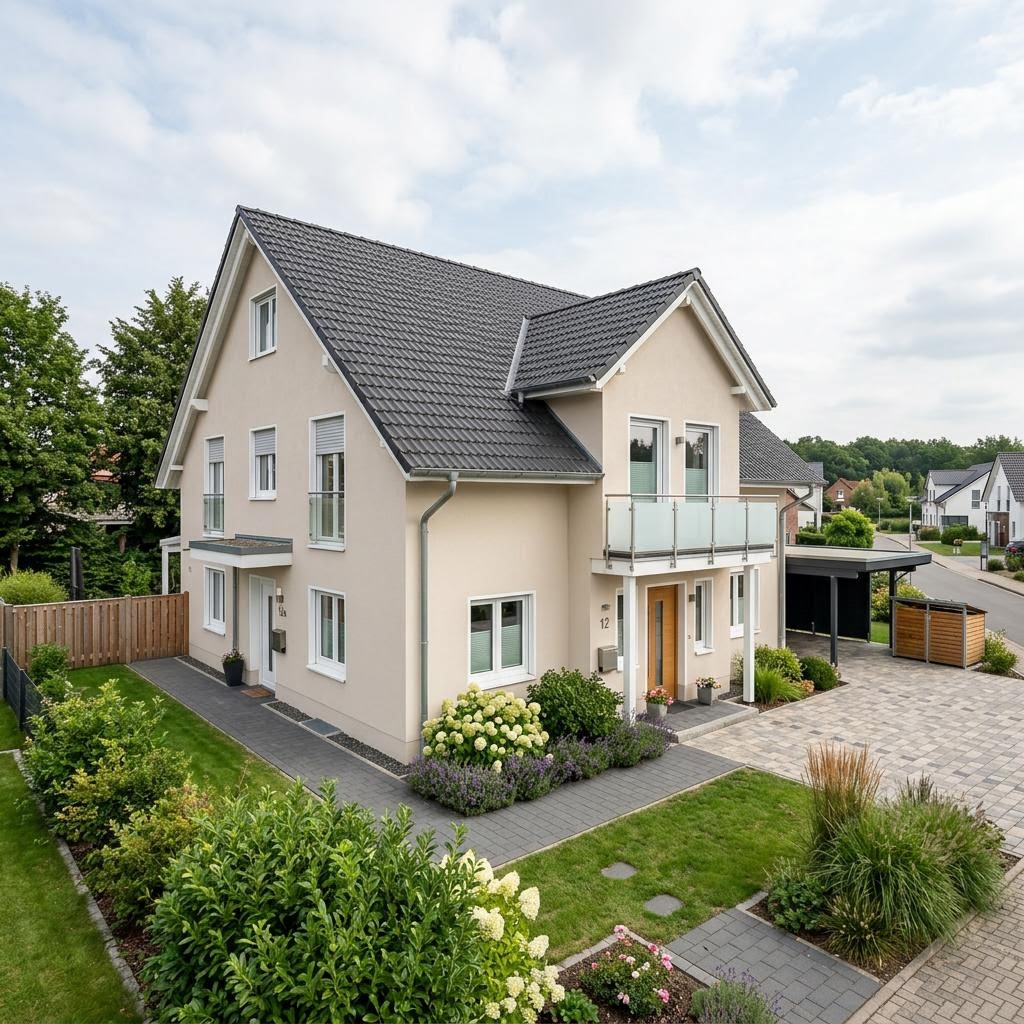 Meergeneratiewoning Mehrgenerationenhaus Cumulus 200 van Heinz von Heiden met zadeldak — prefab woning van 200 m²