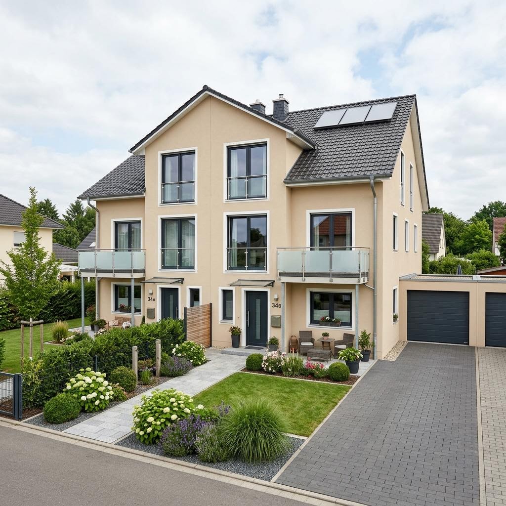 Tweegezinswoning Zweifamilienhaus 881 van Heinz von Heiden met zadeldak — prefab woning van 200 m²