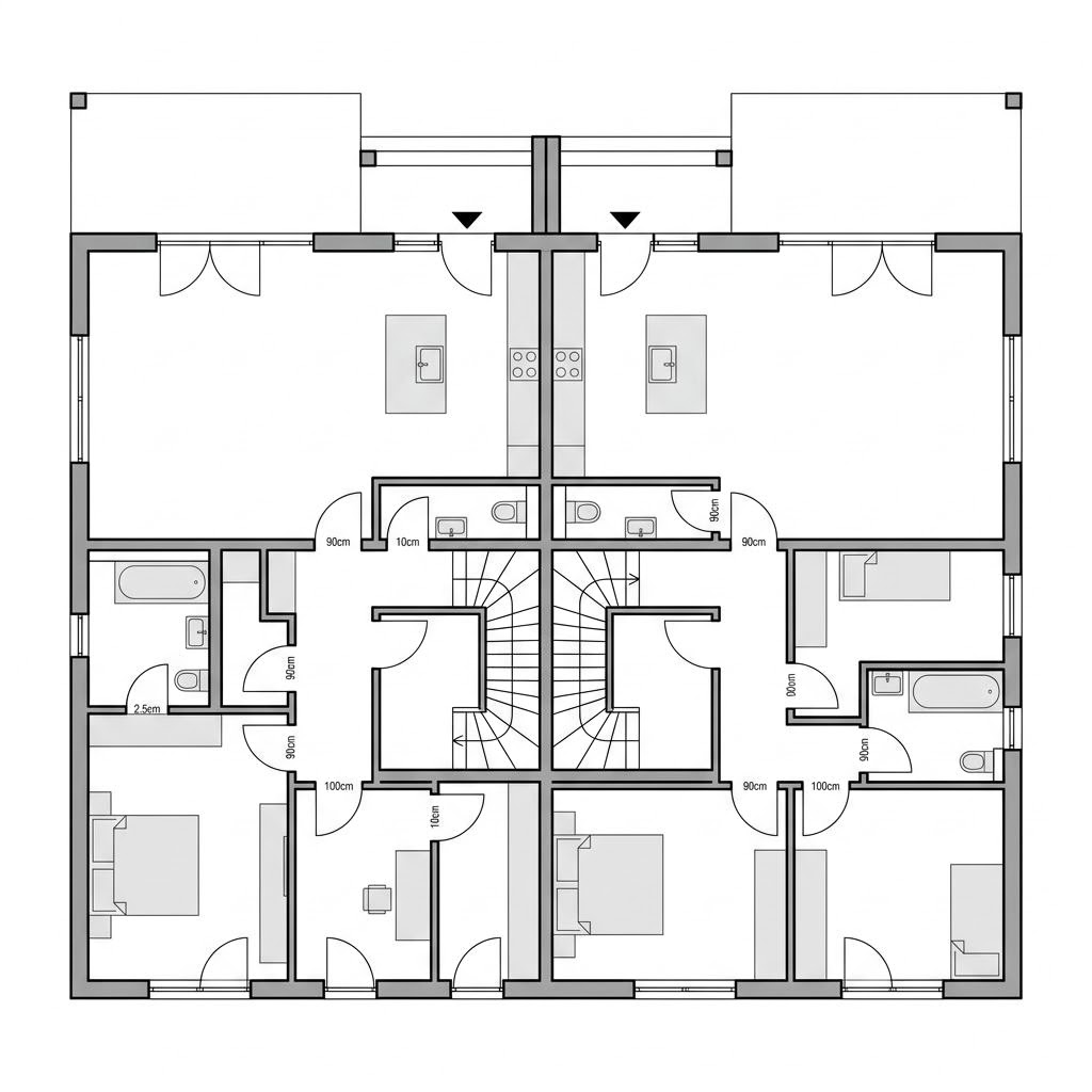 Plattegrond Zweifamilienhaus 881 van Heinz von Heiden — 200 m², 8 kamers