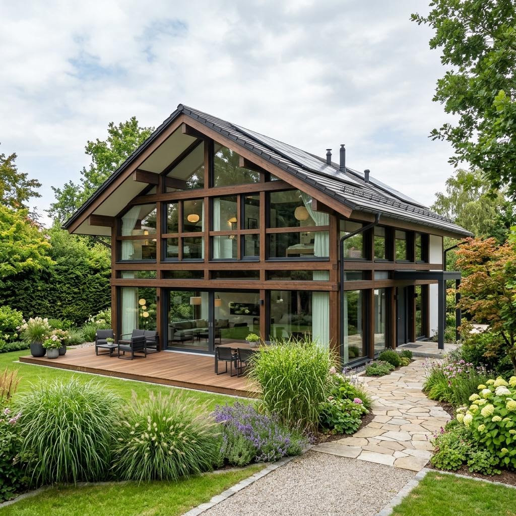 Luxevilla ART 5 van HUF HAUS met zadeldak — prefab woning van 260 m²
