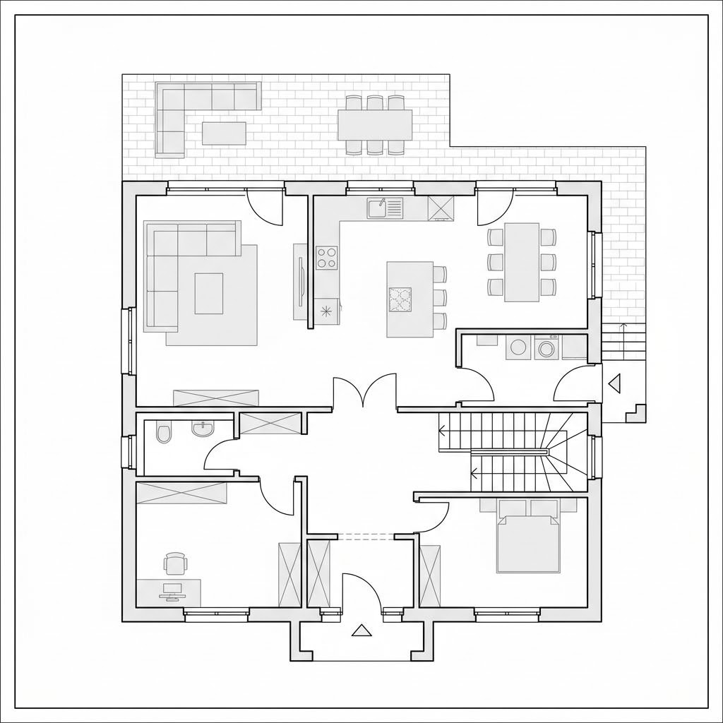 Plattegrond Family 158 van KAMPA — 158 m², 5 kamers