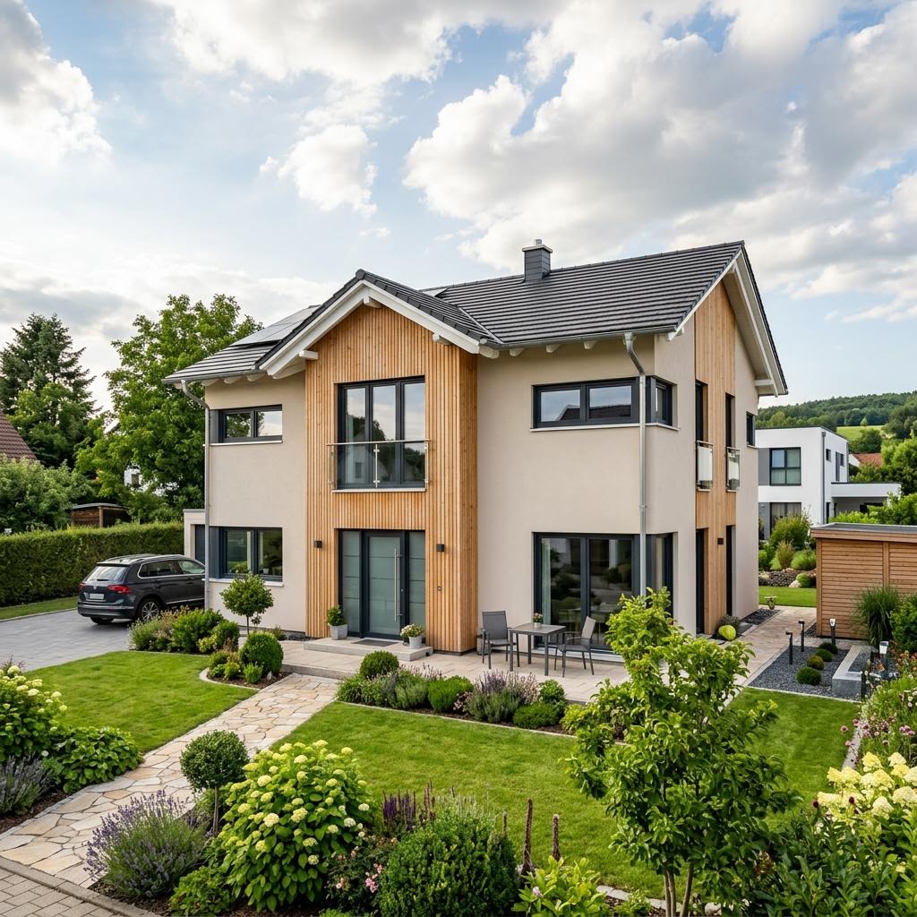Eengezinswoning Solid 140 van KAMPA met zadeldak — prefab woning van 140 m²