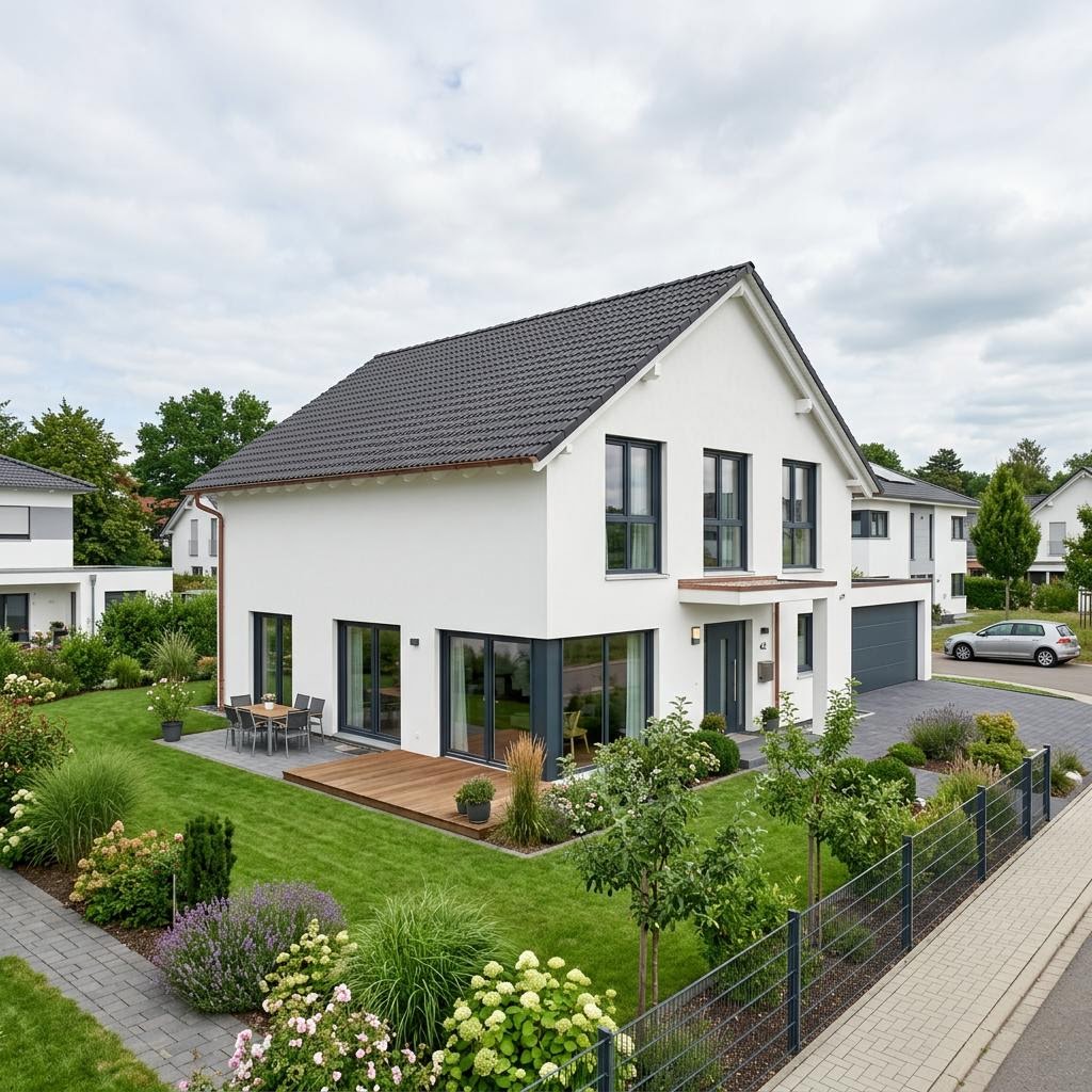Eengezinswoning Family One 125 van Kern-Haus met zadeldak — prefab woning van 125 m²