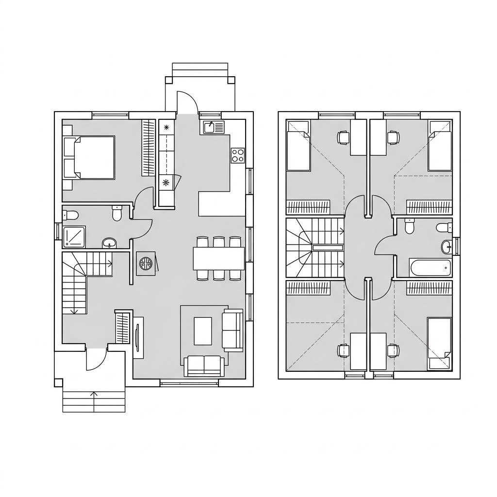 Plattegrond Landhaus van Wagener Systemhausbau — 147 m², 5 kamers