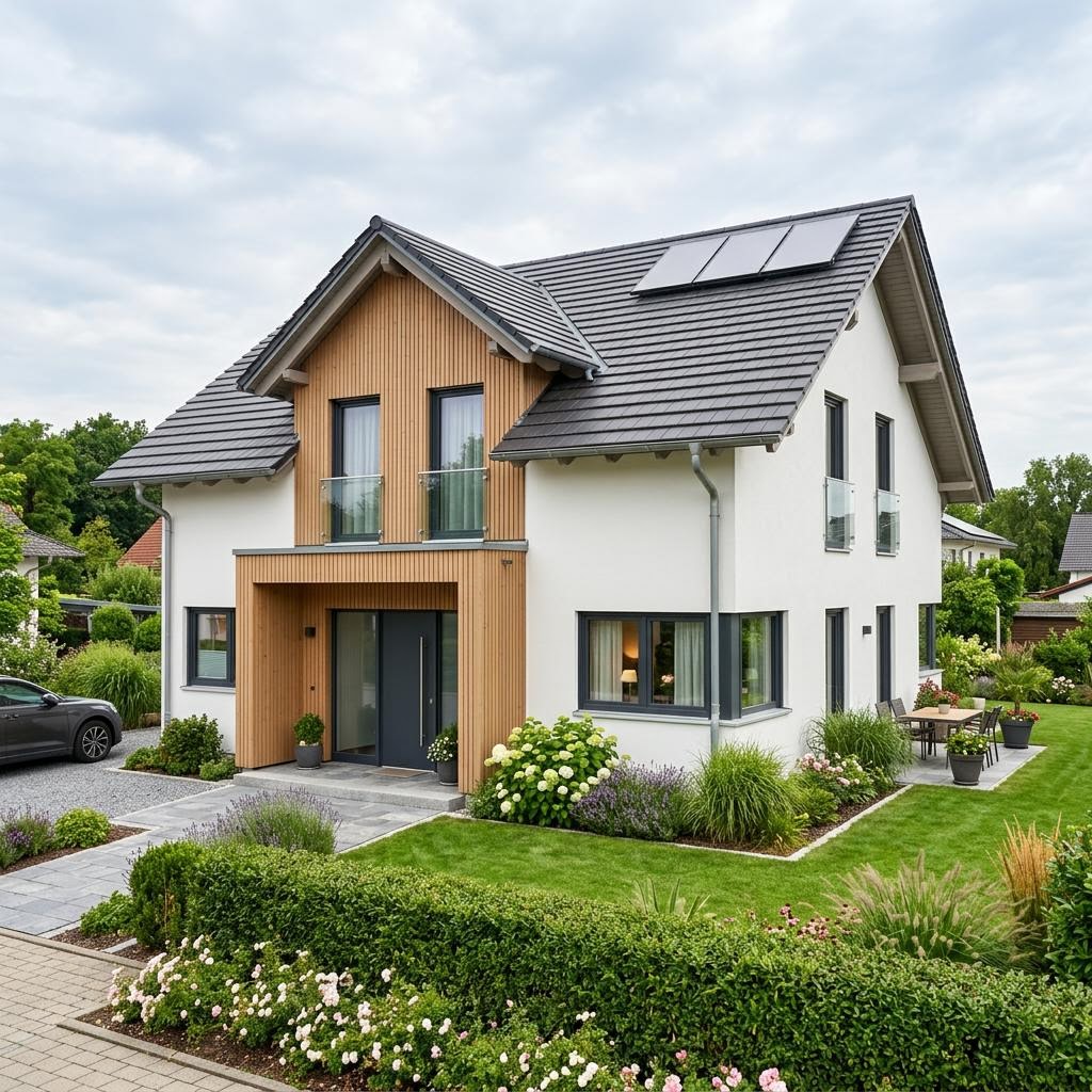 Luxevilla Satteldach Klassik 198 van LUXHAUS met zadeldak — prefab woning van 198 m²